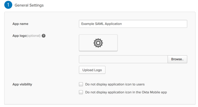 General Settings dialog - Adding an application name