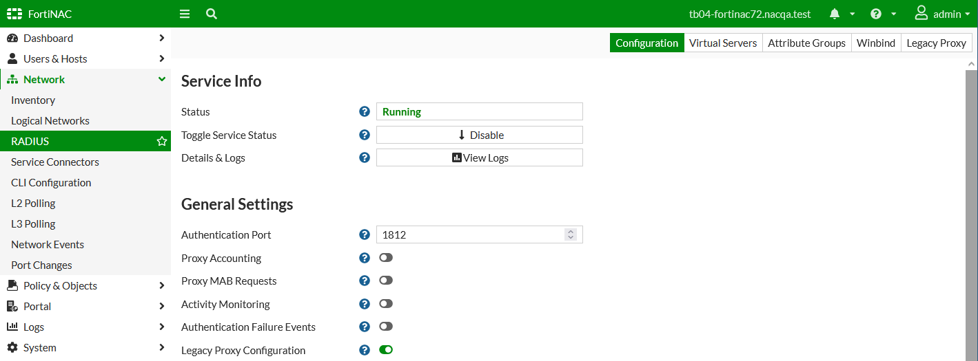 Upgrade Procedure (Existing Proxy Configurations) | FortiNAC-F 7.4.0 ...
