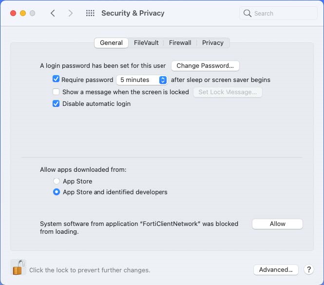 macOS | FortiClient 7.2.9 | Fortinet Document Library