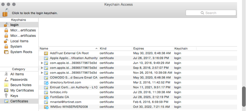 Installing certificates on the client | FortiClient 7.2.9 | Fortinet ...