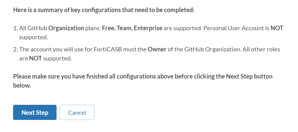 Add GitHub Account | FortiCASB 23.3.a