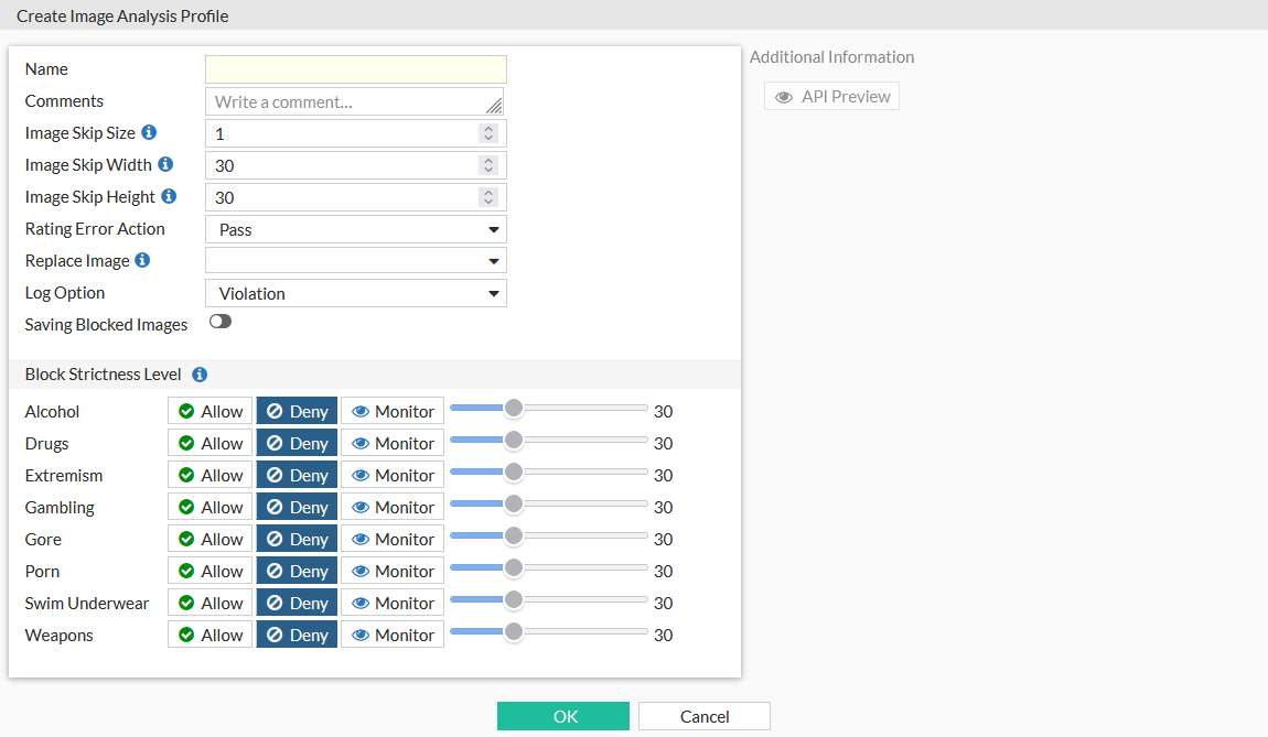 Create or edit an Image Analysis profile | FortiProxy 7.2.8 | Fortinet ...