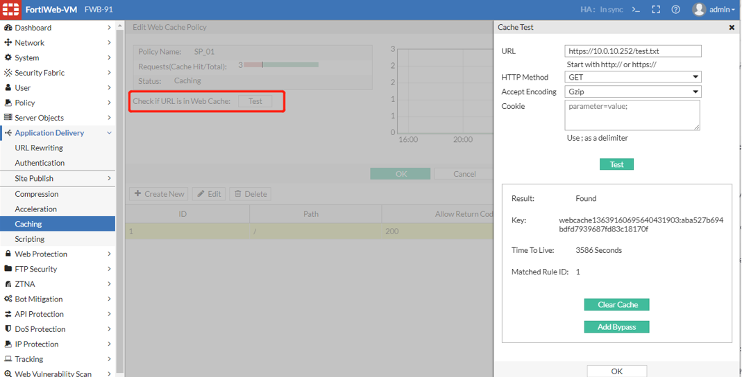 Troubleshoot for caching issues | FortiWeb 7.4.3 | Fortinet Document ...