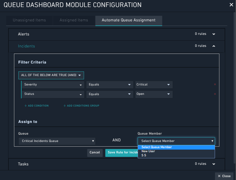Automating queues: Assigning unassigned items to a specific queue and a specific user