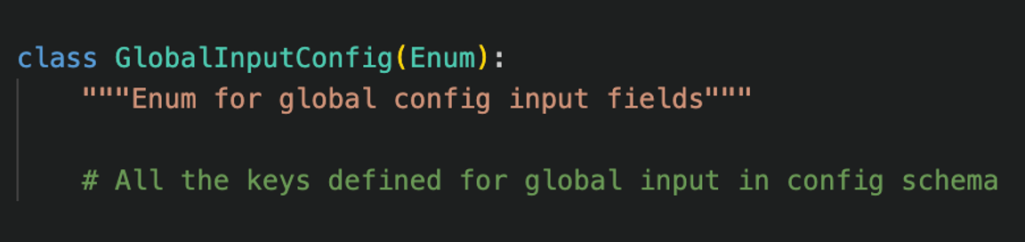 Implementation file-Enum for Global Input fields