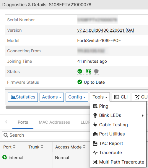 Tools | FortiLAN Cloud 23.4.0 | Fortinet Document Library