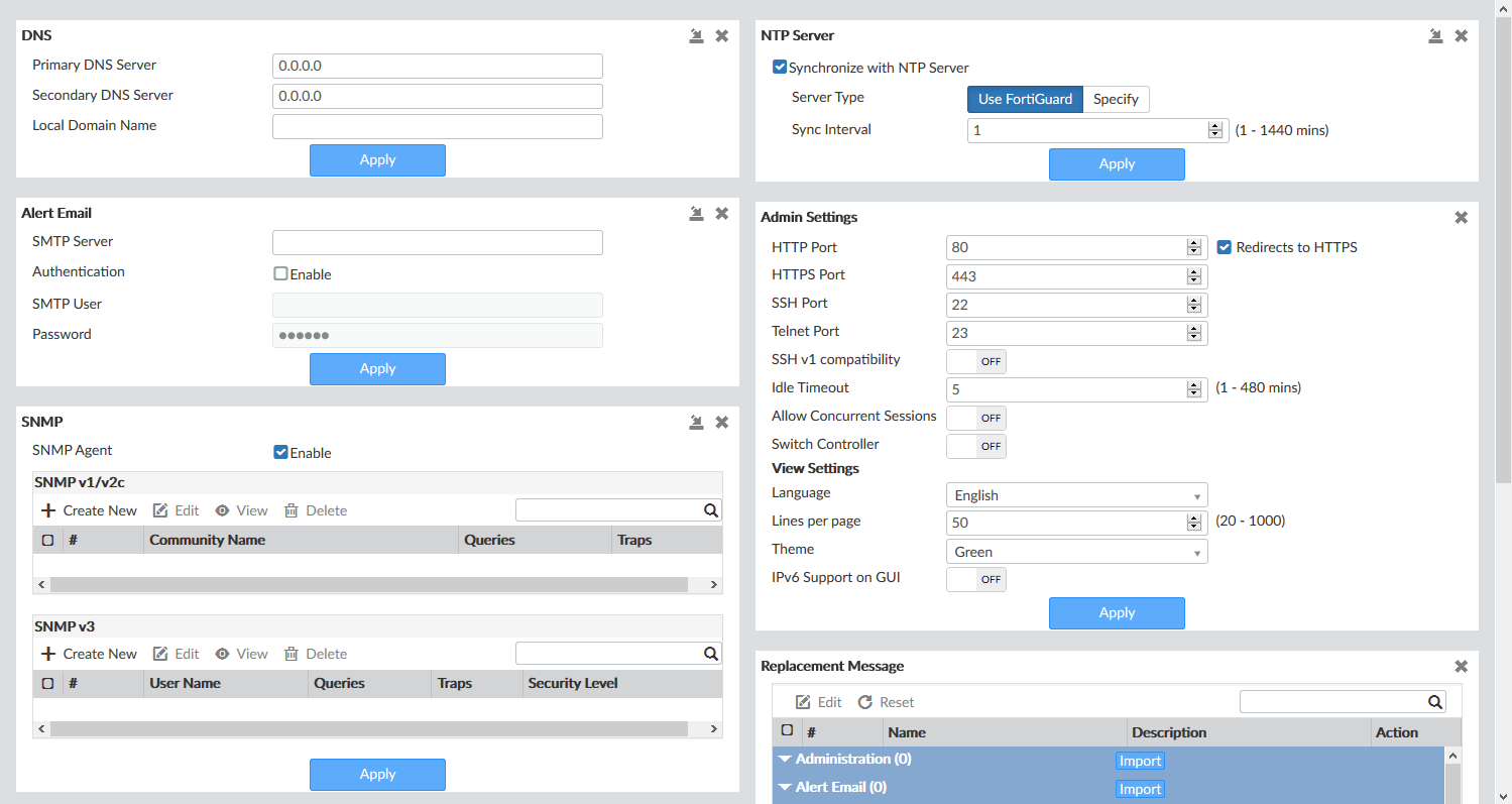 System templates | FortiManager 7.2.2 | Fortinet Document Library
