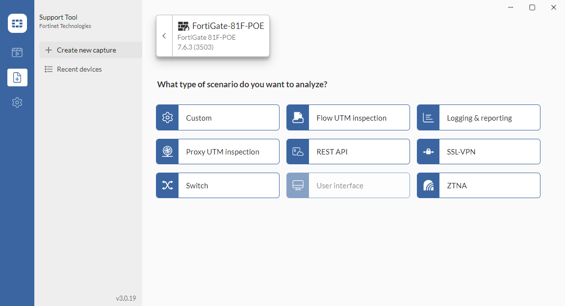 Fortinet Support Tool for capturing incidents | FortiGate / FortiOS 7.6 ...