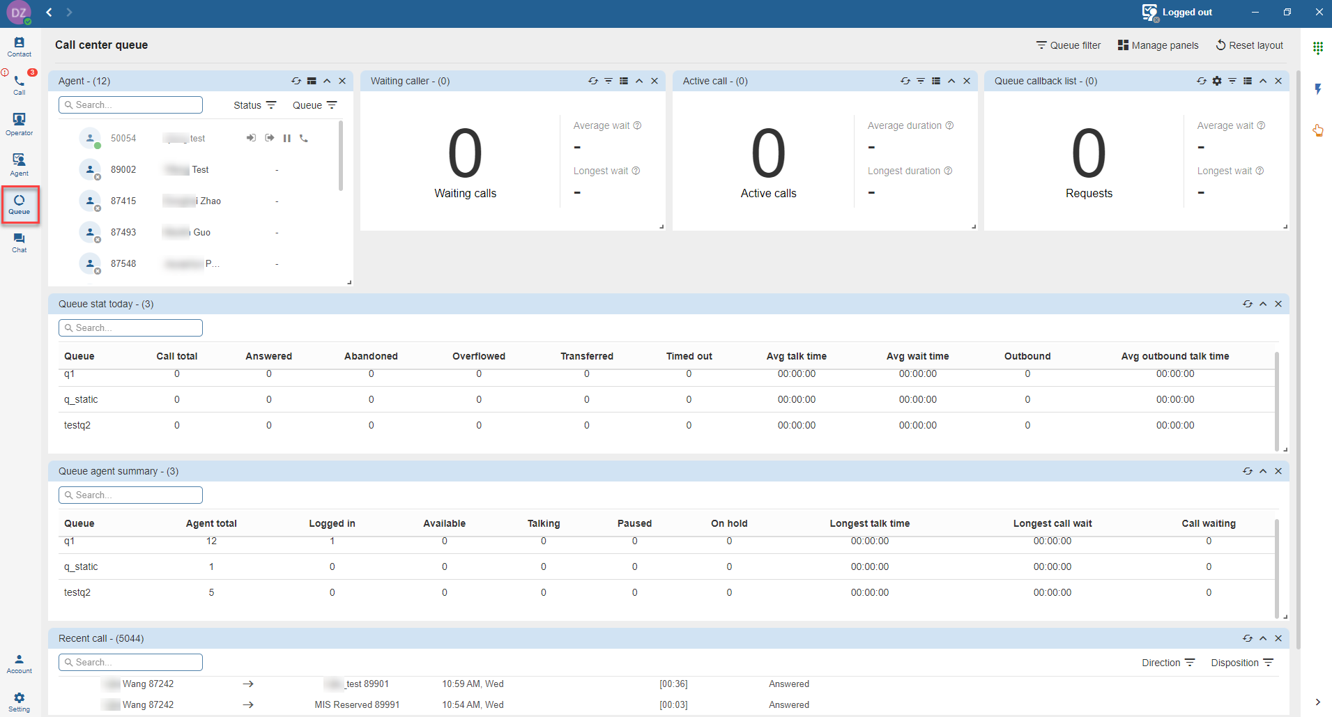 Using the queue application (Extended mode only) | FortiFone 1.0.0 ...