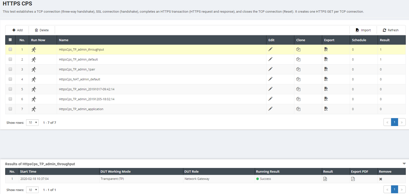 Viewing test results | FortiTester 3.9.1 | Fortinet Document Library