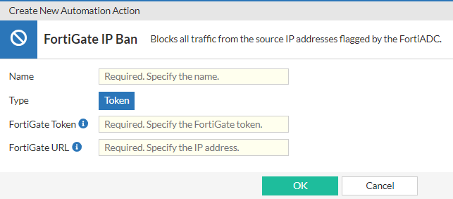 Configuring Automation Actions | FortiADC 7.4.5 | Fortinet Document Library