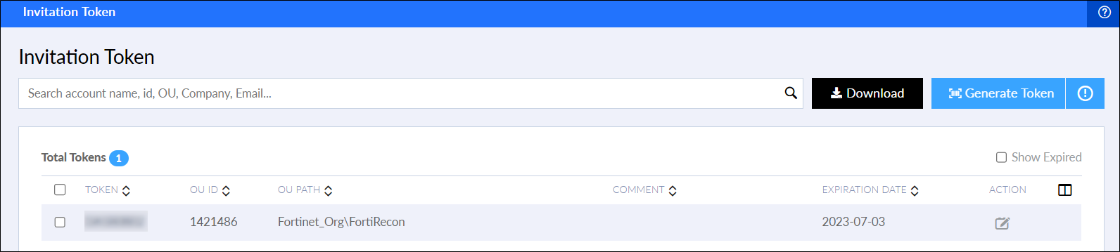Inviting Member Accounts | FortiRecon 25.2.a | Fortinet Document Library