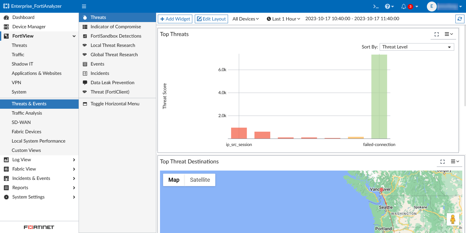 FortiView monitors | FortiAnalyzer 7.4.2 | Fortinet Document Library