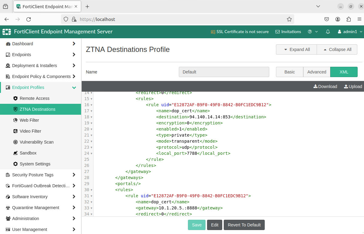 ZTNA for UDP traffic | FortiProxy 7.6.3 | Fortinet Document Library
