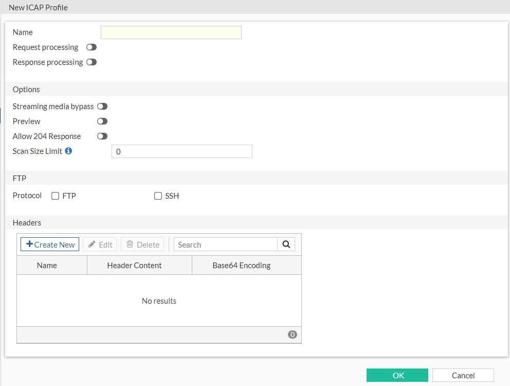Create or edit an ICAP profile | FortiProxy 7.6.3 | Fortinet Document ...