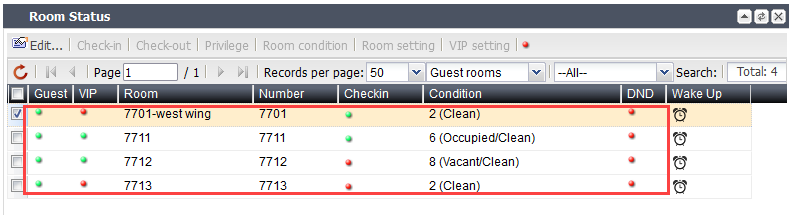 Managing the hotel room status | FortiVoice 7.0.4 | Fortinet Document ...