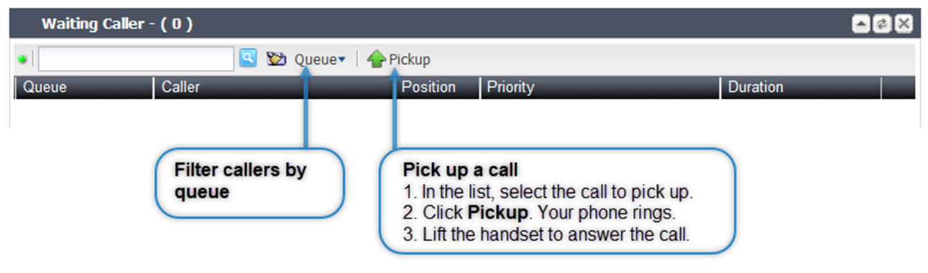 Waiting Caller | FortiVoice 7.0.4 | Fortinet Document Library