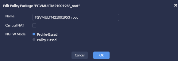 Viewing policy package settings | FortiPortal 7.2.4 | Fortinet Document ...