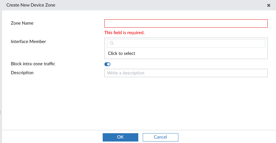 Mapping a zone to a normalized interface