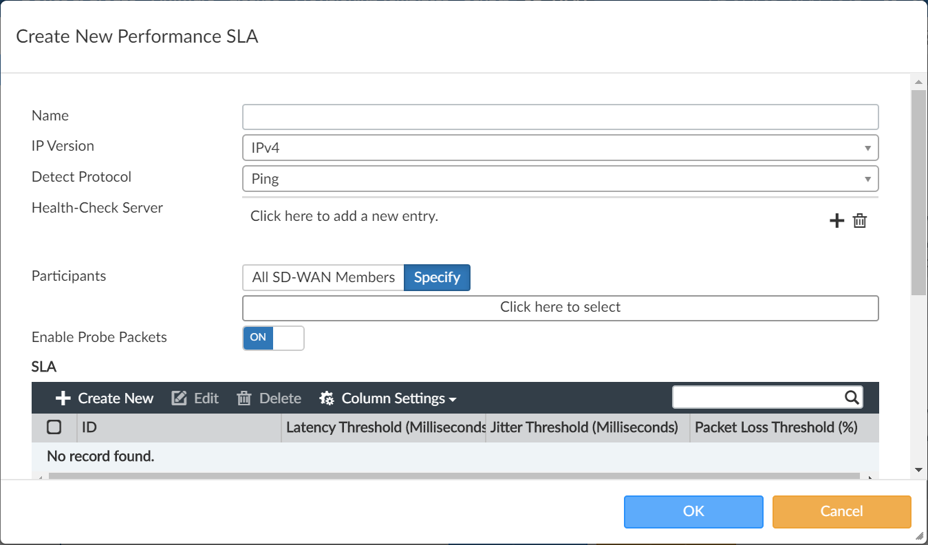 Performance SLA | FortiManager 7.4.3 | Fortinet Document Library