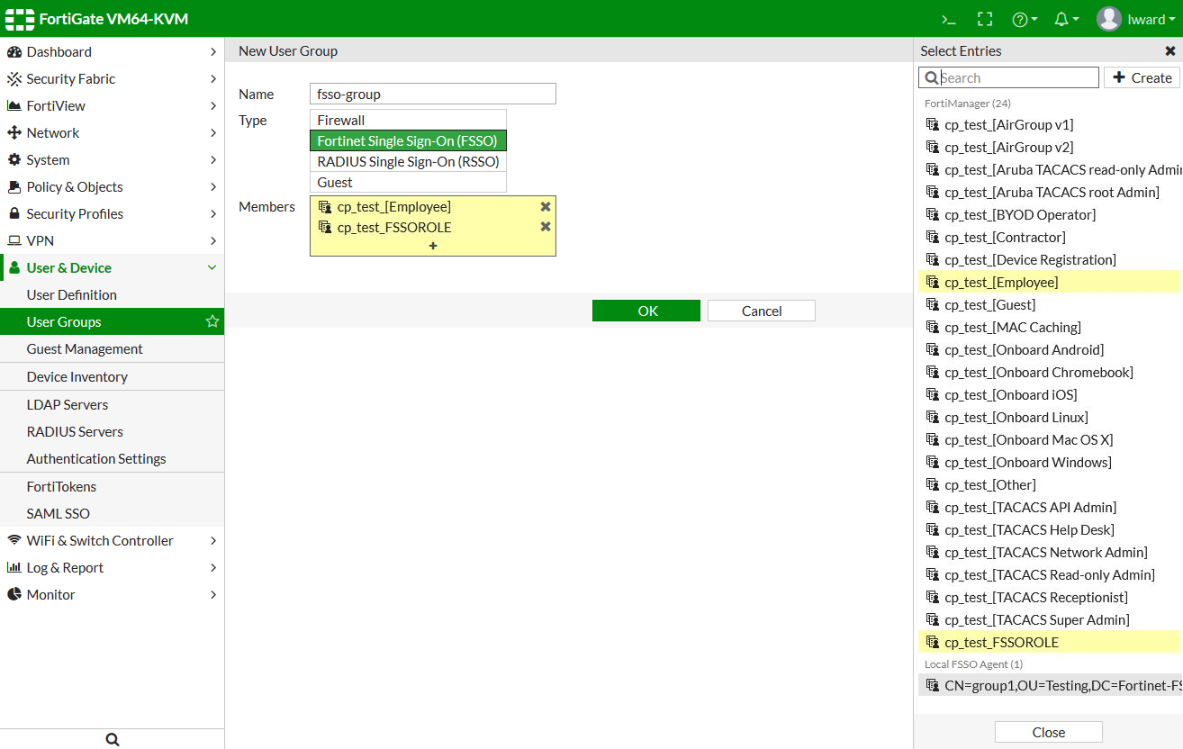 ClearPass endpoint connector via FortiManager 6.2.2 | FortiGate ...