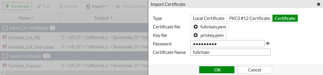 Provision a trusted certificate with Let's Encrypt | FortiGate ...