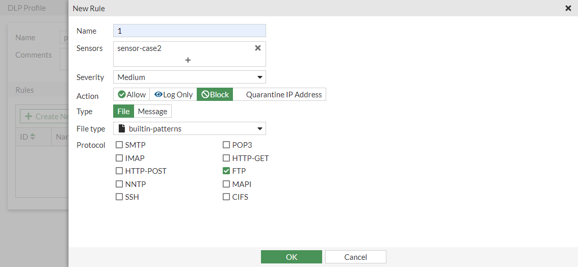 Reintroduce DLP profiles in the GUI 7.2.4 FortiGate / FortiOS 7.2.0