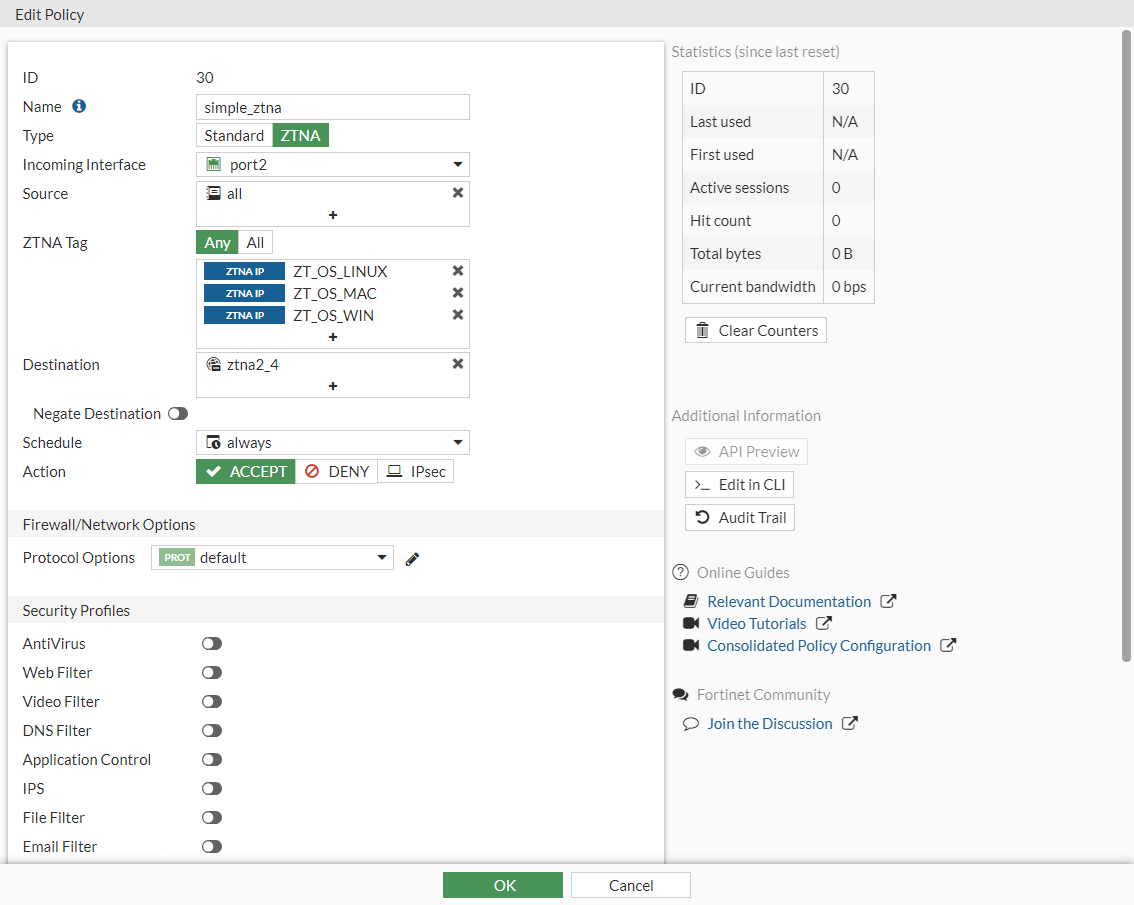 Add the Any and All options back for ZTNA tags in the GUI 7.2.6 ...