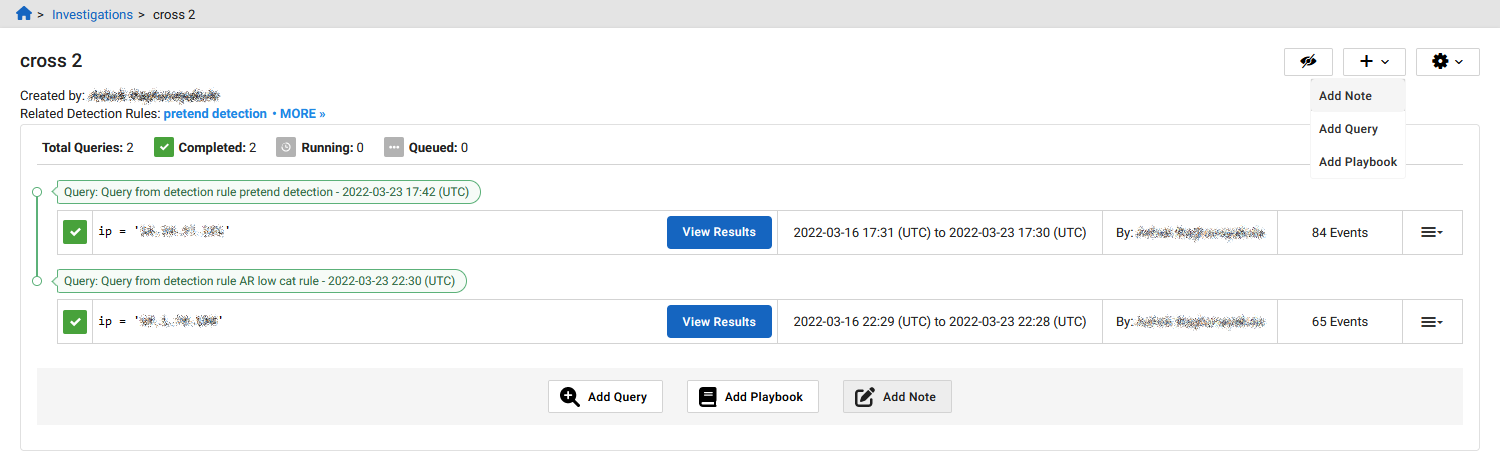 Adding notes to an investigation | FortiNDR Cloud 2024.6.0 | Fortinet ...