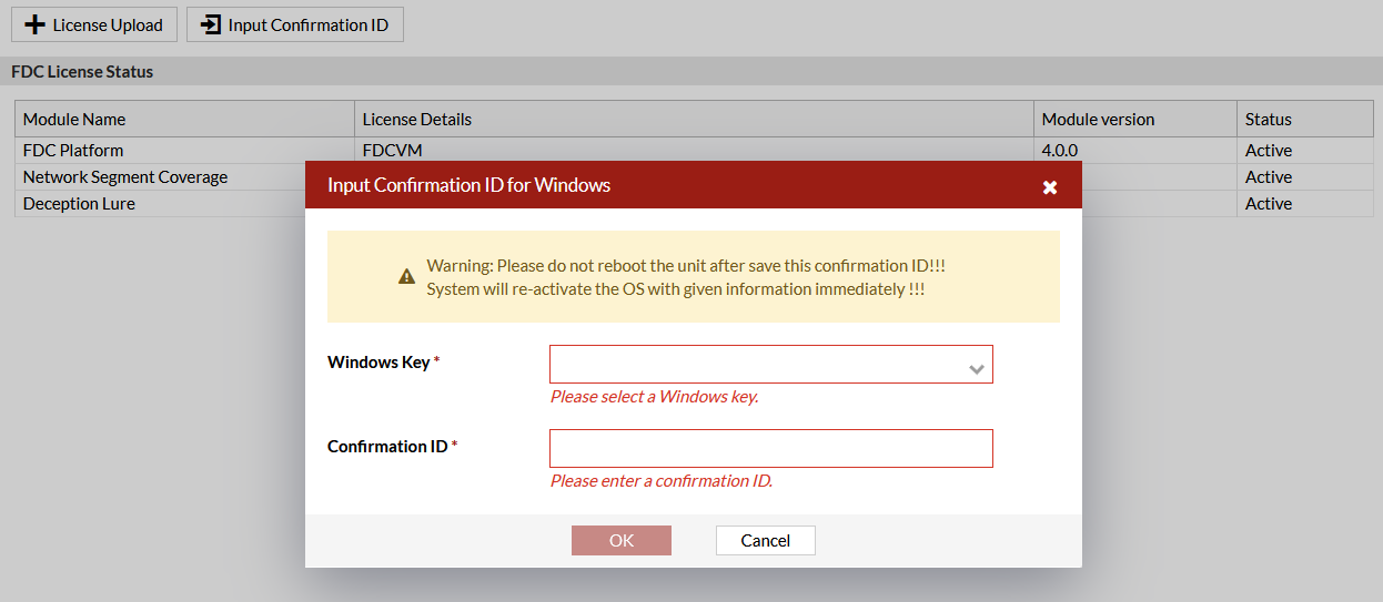 FDC License | FortiDeceptor 6.1.0 | Fortinet Document Library