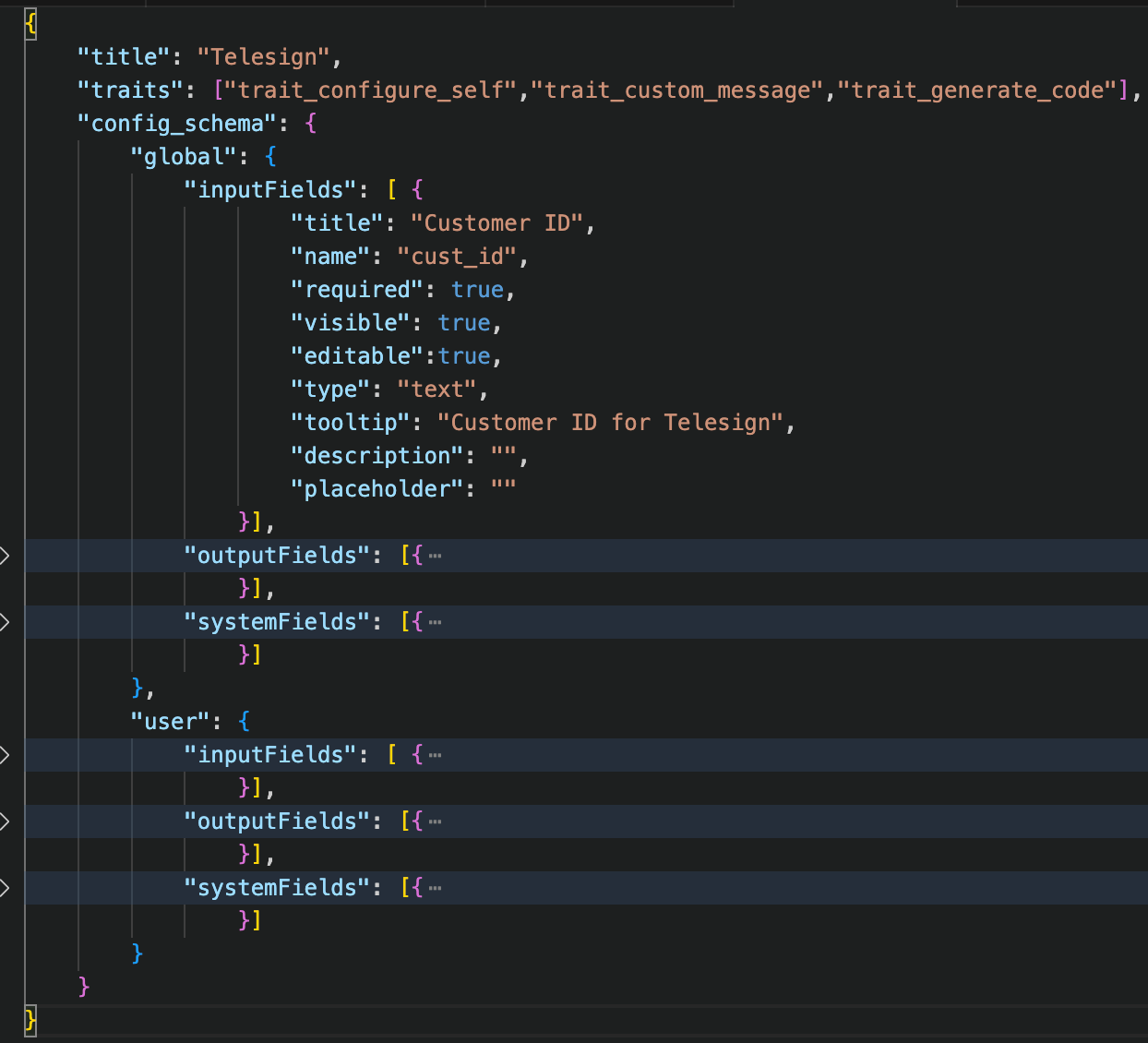 Sample payload for NFA creation