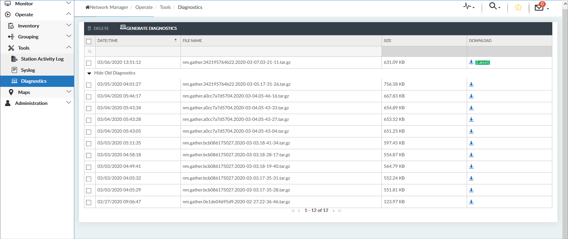 Diagnostics | FortiManager 6.4.3 | Fortinet Document Library