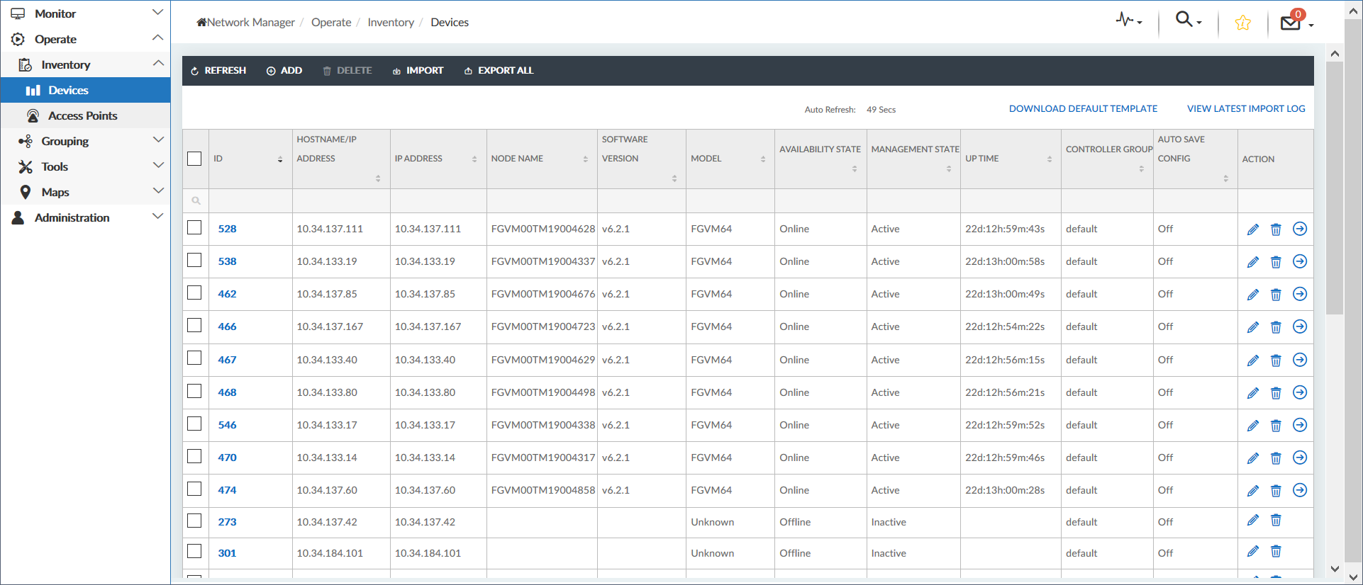 Devices | FortiManager 6.4.3