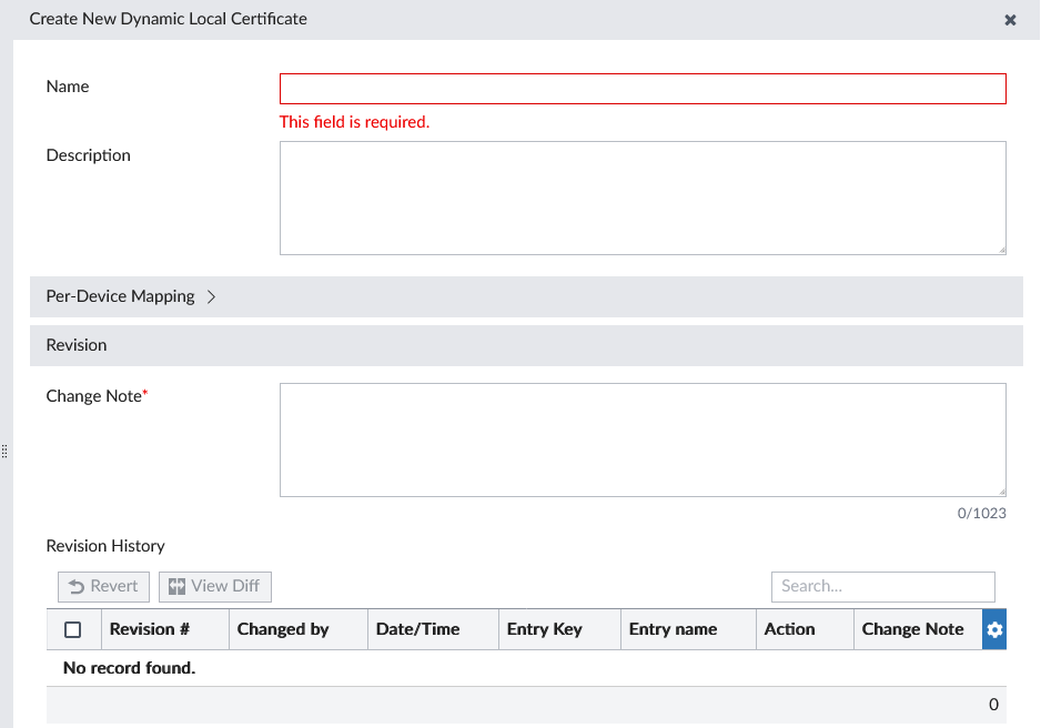 Create a Local Certificate | FortiManager 7.4.1 | Fortinet Document Library