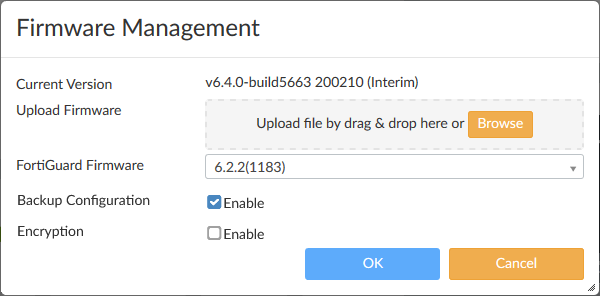 Updating the system firmware | FortiAnalyzer 7.0.10 | Fortinet Document ...