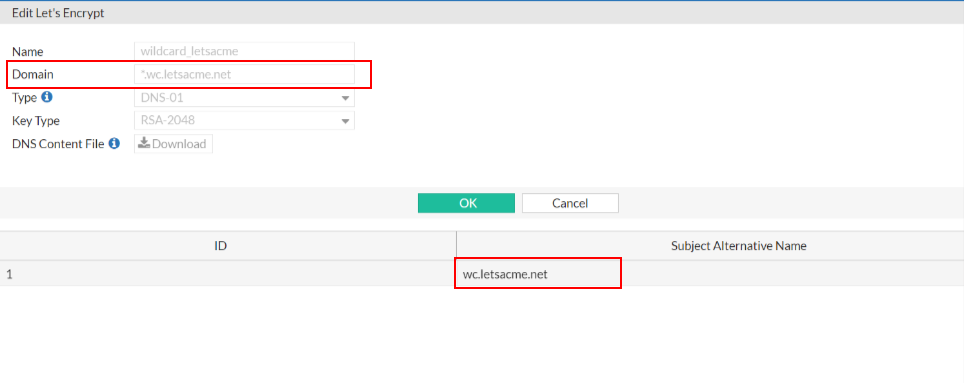 Let's Encrypt certificates | FortiWeb 7.6.3 | Fortinet Document Library