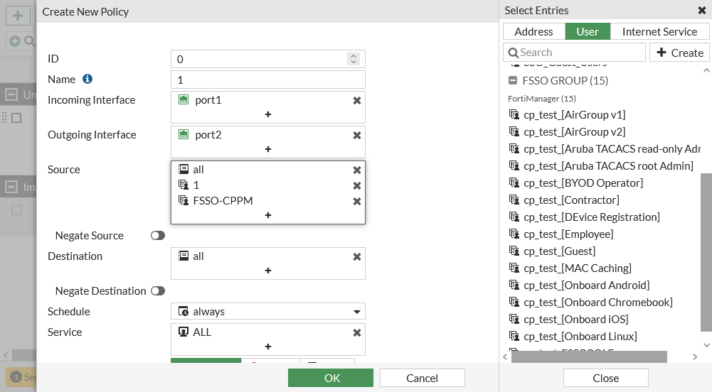 Group address objects synchronized from FortiManager | FortiGate ...