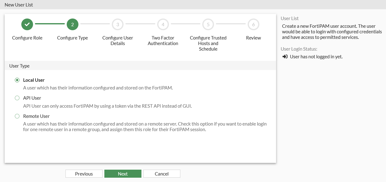 Fortitoken App Example 2FA with FortiToken example | FortiPAM 1.5.0 | Fortinet Document Library