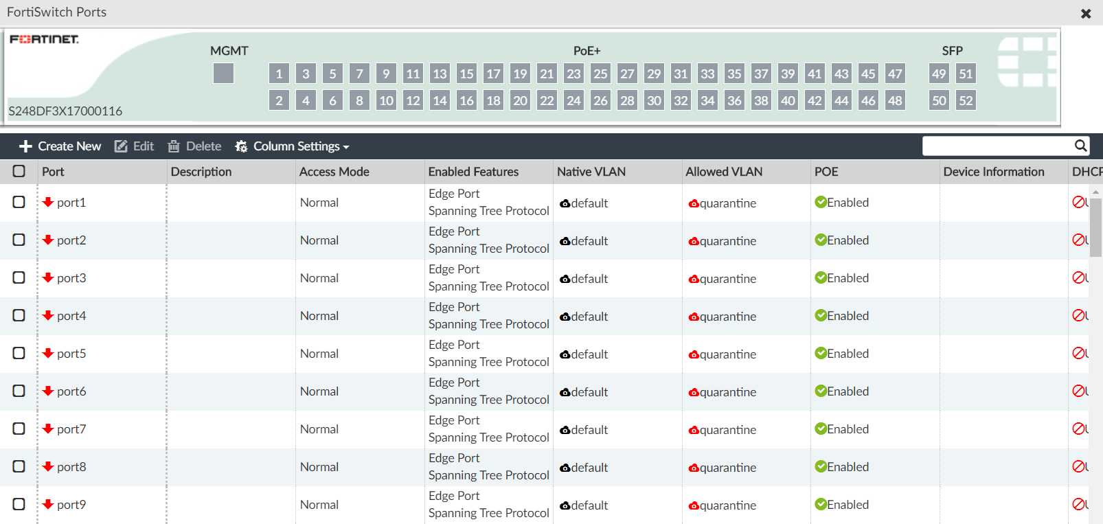 Configuring a port on a single FortiSwitch FortiManager 7.2.0