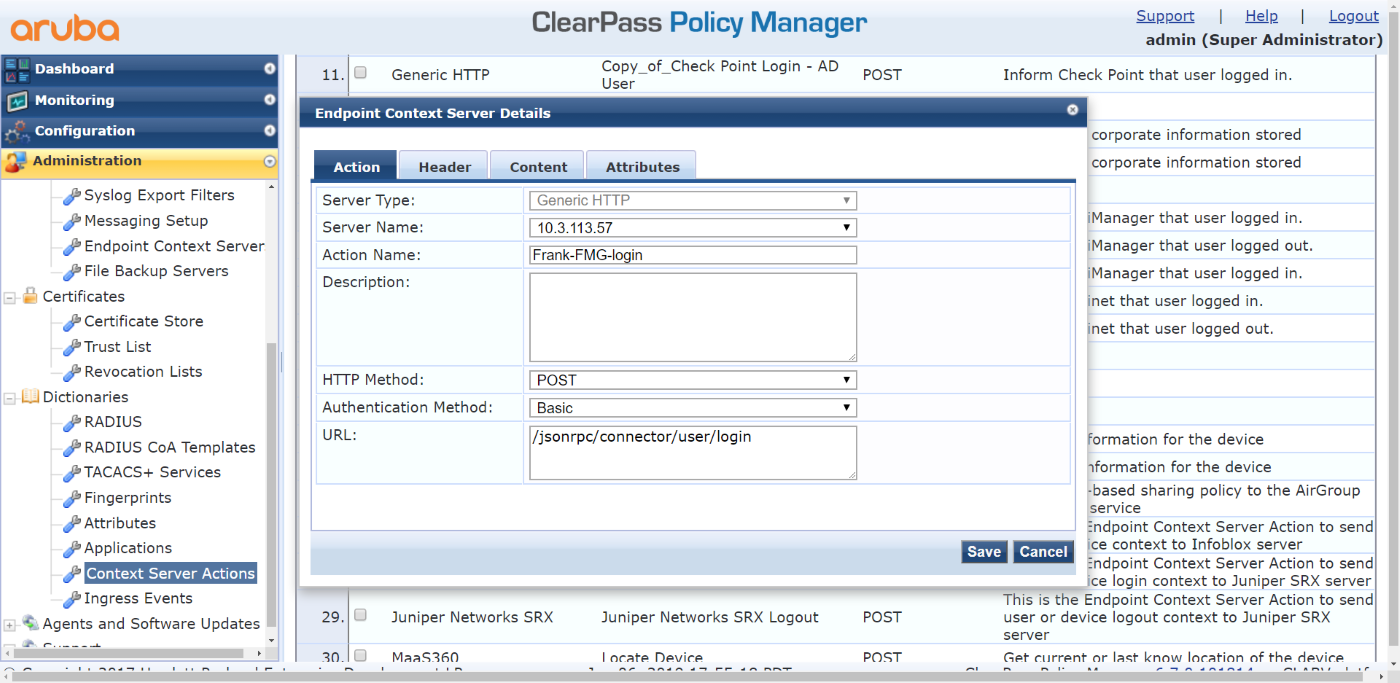 Creating ClearPass connectors | FortiManager 7.6.2 | Fortinet Document ...