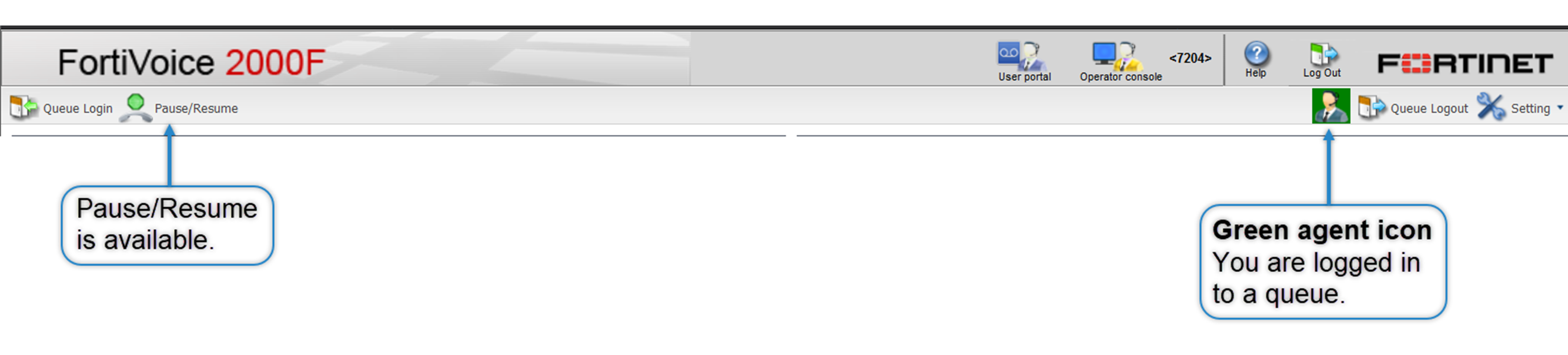 Logging in to queues | FortiVoice 7.2.0 | Fortinet Document Library