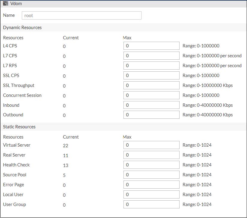 Virtual domain policies | FortiADC 7.4.6 | Fortinet Document Library