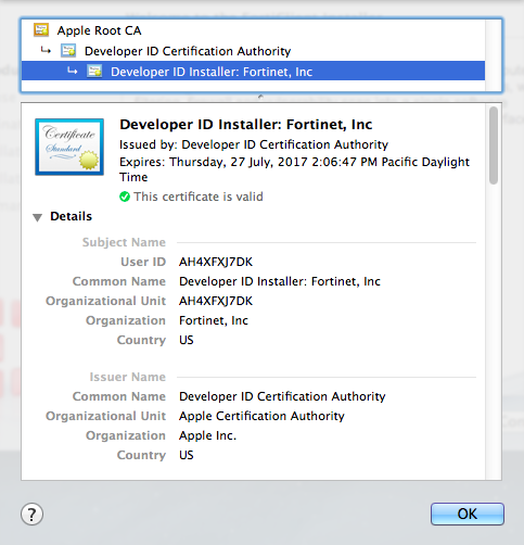 forticlient vpn osx