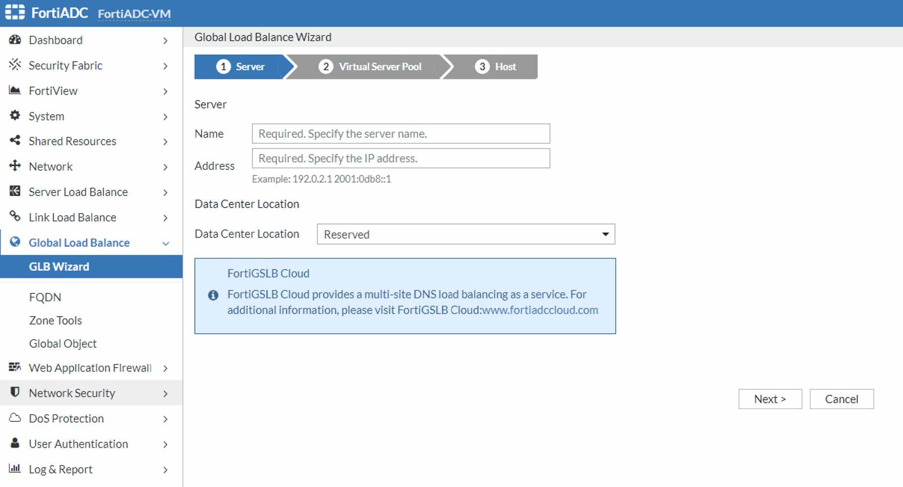 GLB Wizard | FortiADC 7.4.2 | Fortinet Document Library