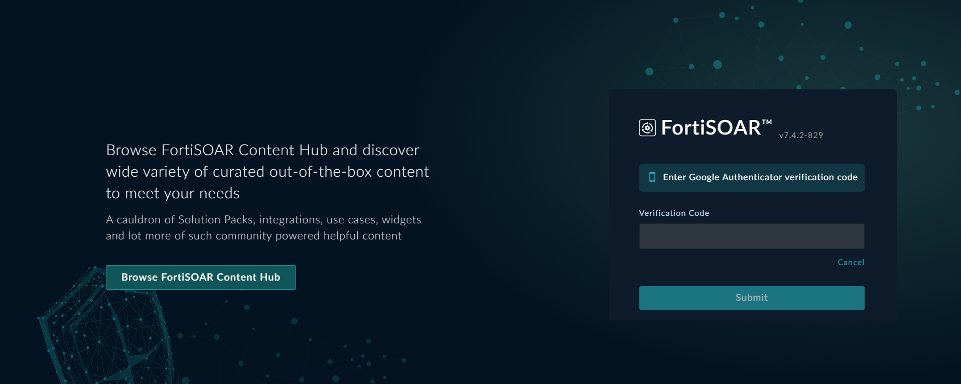 2FA-enabled login page