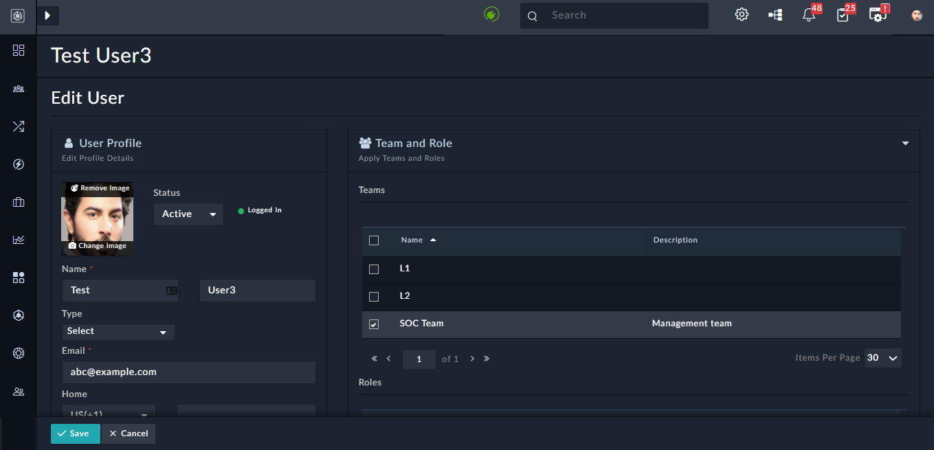 User's Own Profile Page