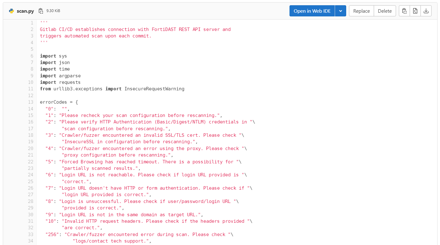 GitLab Setup | FortiDAST 24.4.0 | Fortinet Document Library