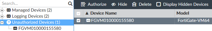 Hiding unauthorized devices | FortiManager 7.4.6 | Fortinet Document ...