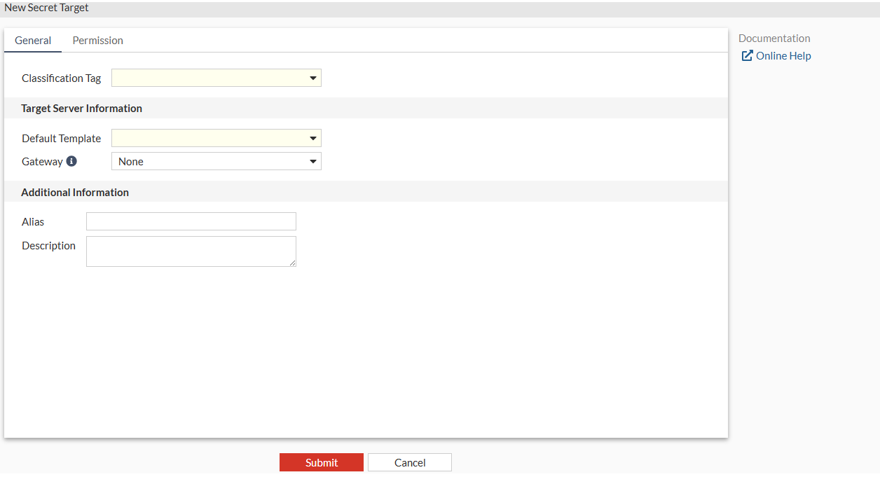 Creating a target | FortiSRA 1.6.0 | Fortinet Document Library