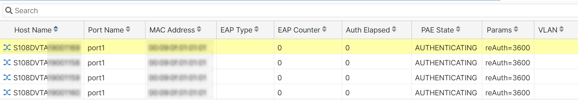 802.1x Session | FortiLAN Cloud 24.2.0 | Fortinet Document Library